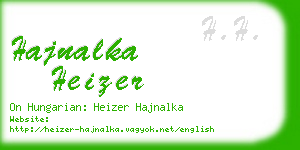 hajnalka heizer business card